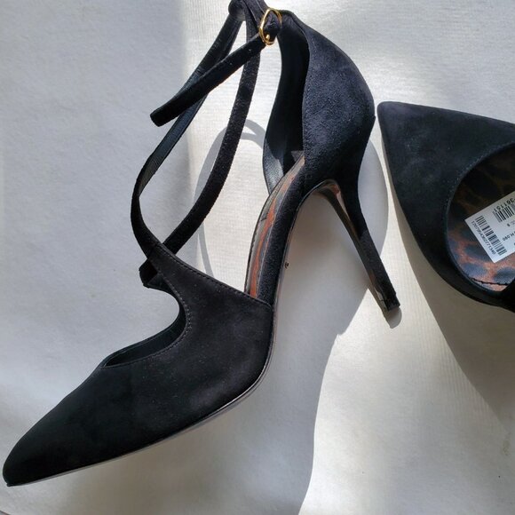 DOLCE & GABBANA NWT BELLUCCI Black Suede Strappy Stilettos 38.5 US 8.5 - Picture 9 of 15